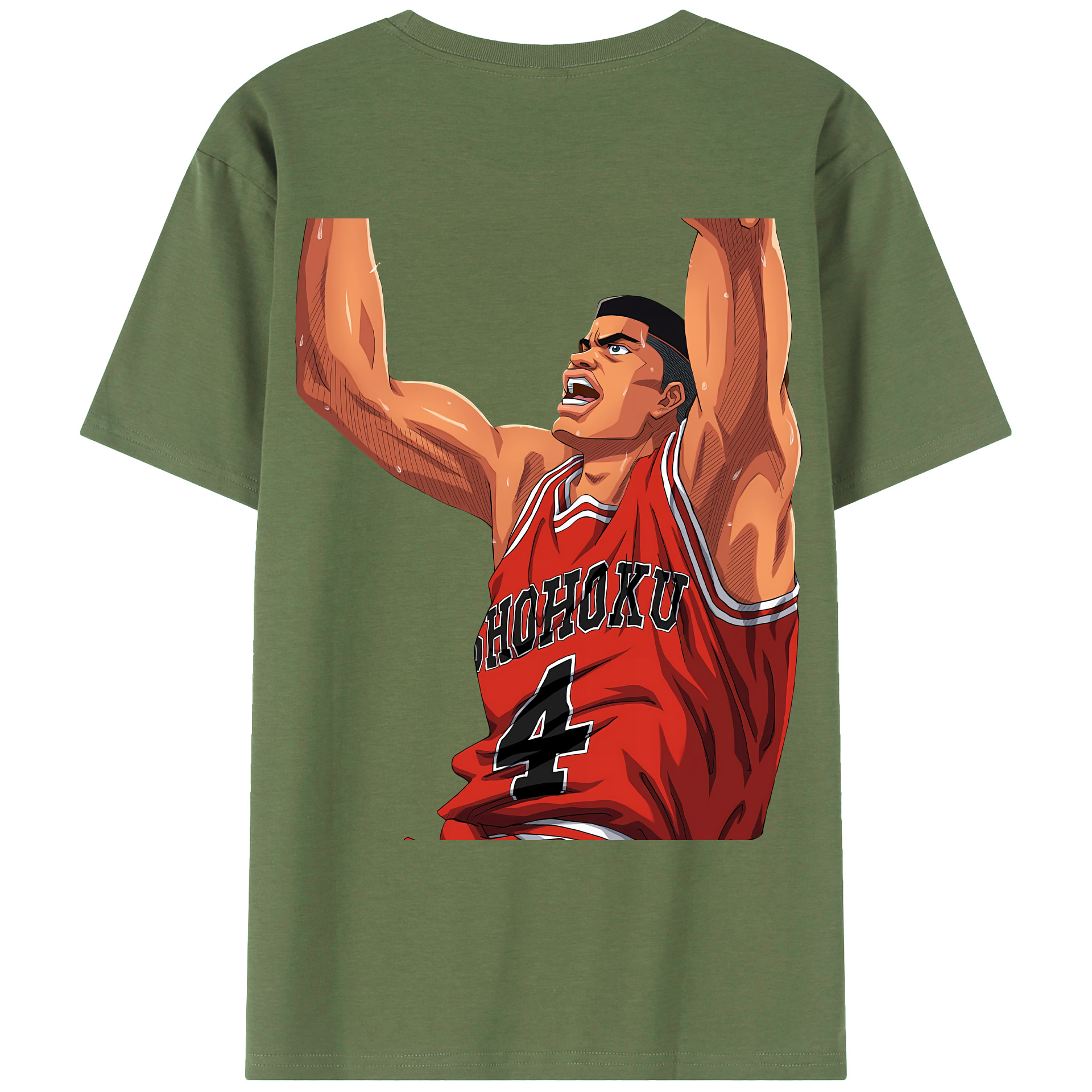 （画像用） SLAM DUNK／スラムダンク 綿100％ メンズ半袖Tシャツ（バックプリント） 通気性